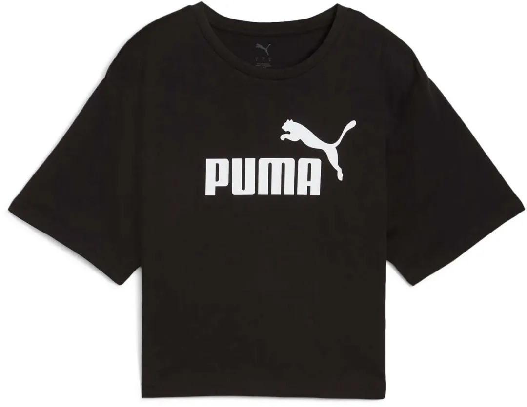 PUMA Ess Cropped T-Shirt No. 1 Relaxed Tee Logo