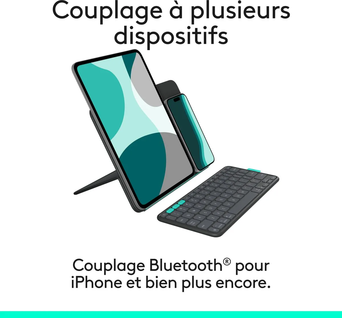 Logitech Flip Folio QWERTZ iPad 11-inch - Graphite - Toetsenbordcase