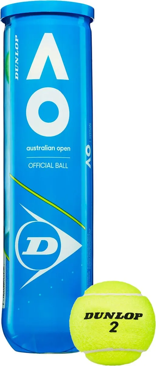 Dunlop Australian Open Tennisballen - 4 Stuks