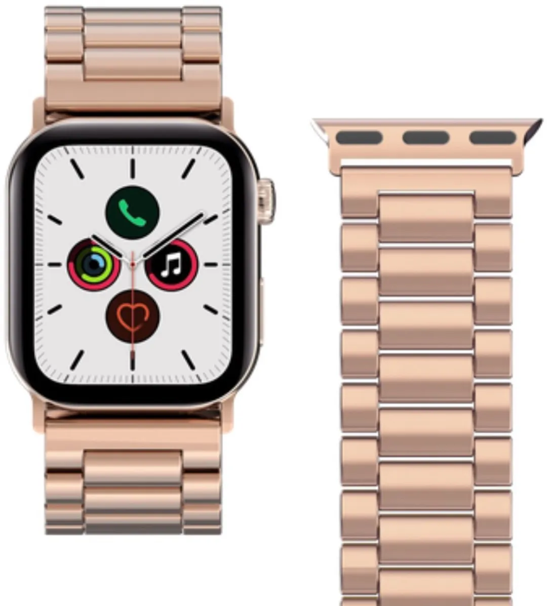 Just in Case Apple Watch PrimeSteel Horlogebandje - 44/45/46/49mm - Rose Goud - afbeelding 3 van 6
