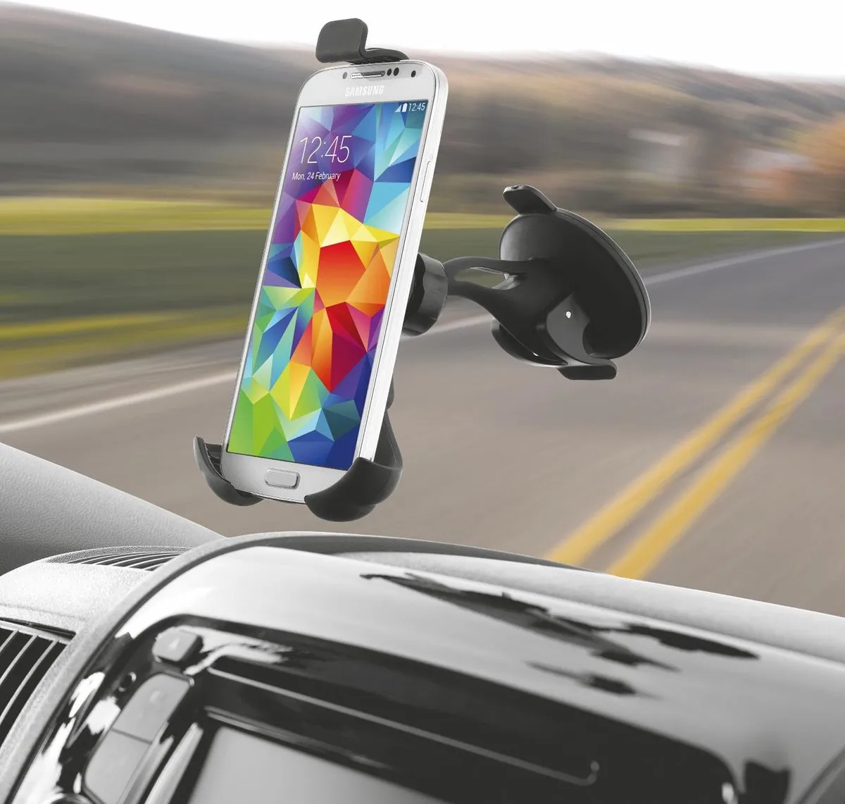 Trust Mobile 18255 Telefoonhouder Auto - Zuignap 360° - Zwart