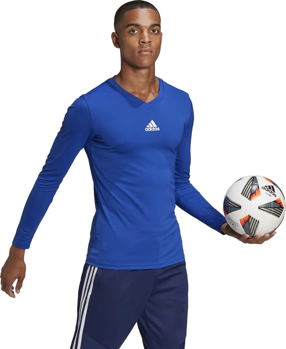 adidas Team Base Longsleeve GK9088 - XL - Blauw/Wit