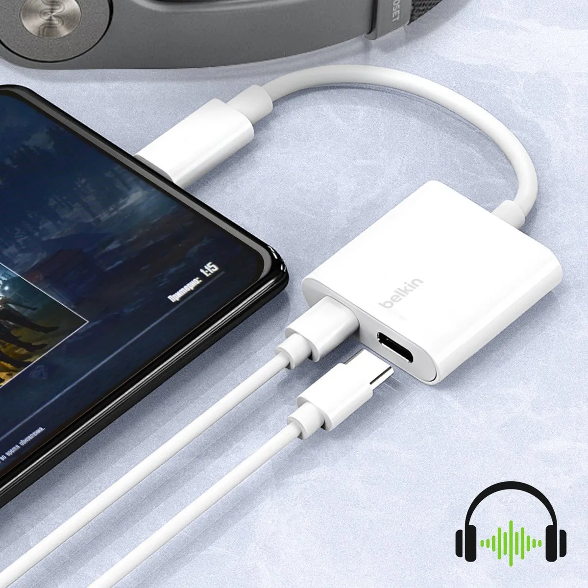 Belkin F7U081BTWH USB-C Hub - Wit