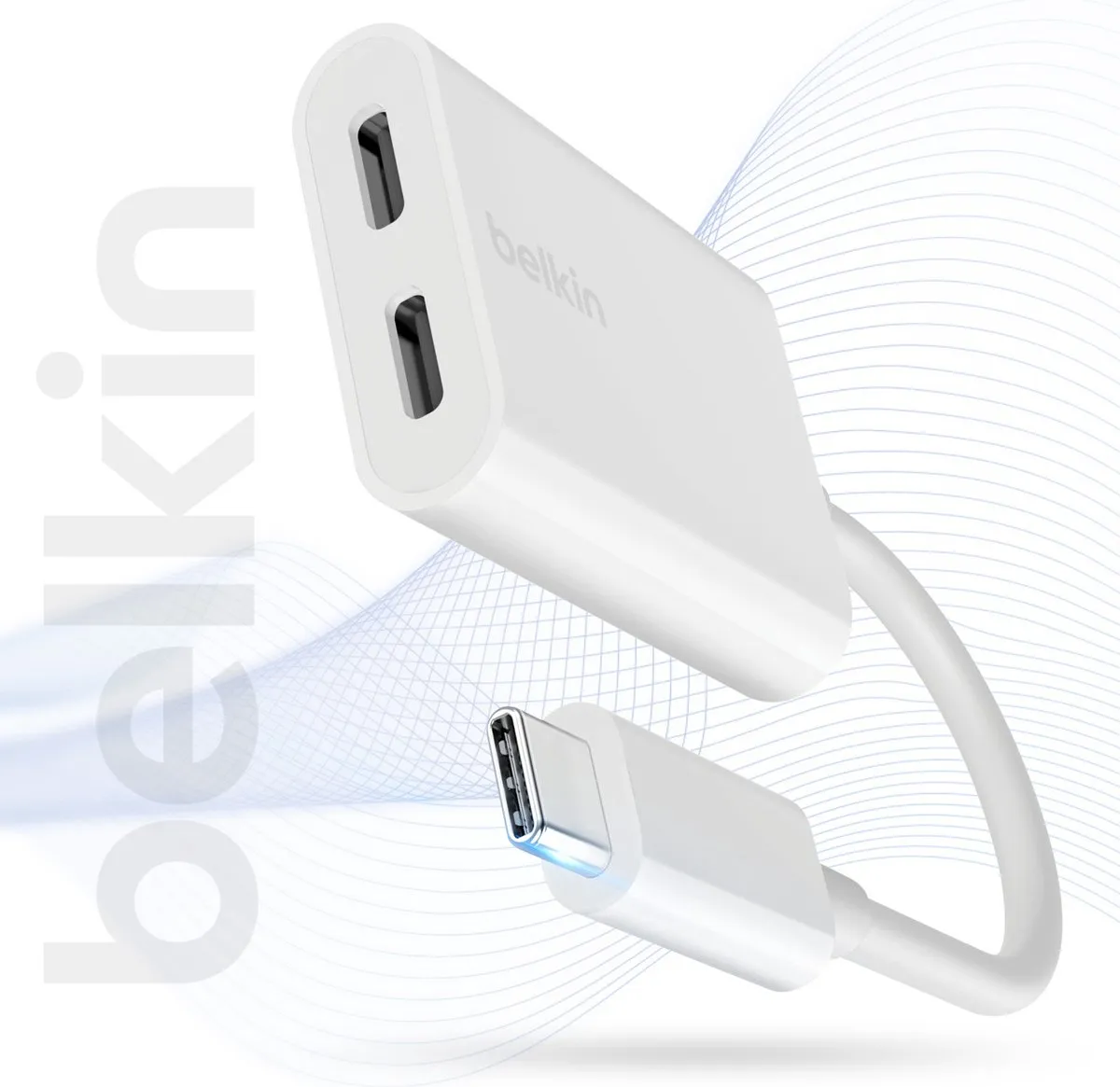 Belkin F7U081BTWH USB-C Hub - Wit