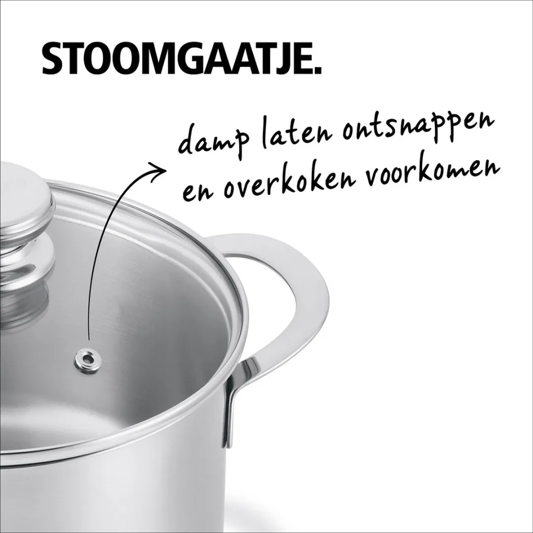 Brabantia Enjoyment Kookpan 24cm - RVS - Glazen deksel - Inductie