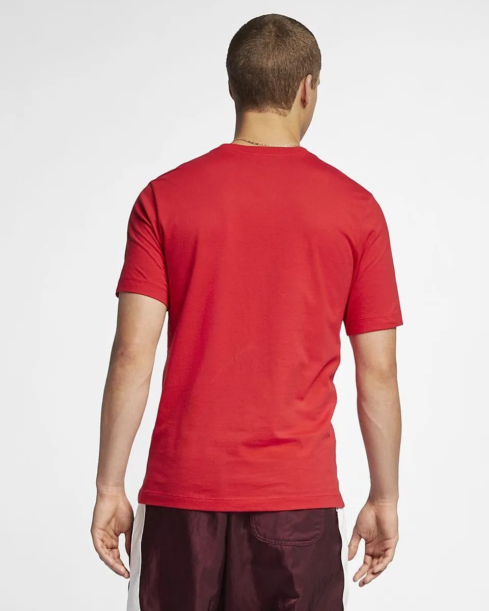 Nike T-shirt Mannen AR4997-657 - Maat L - Rood/Wit