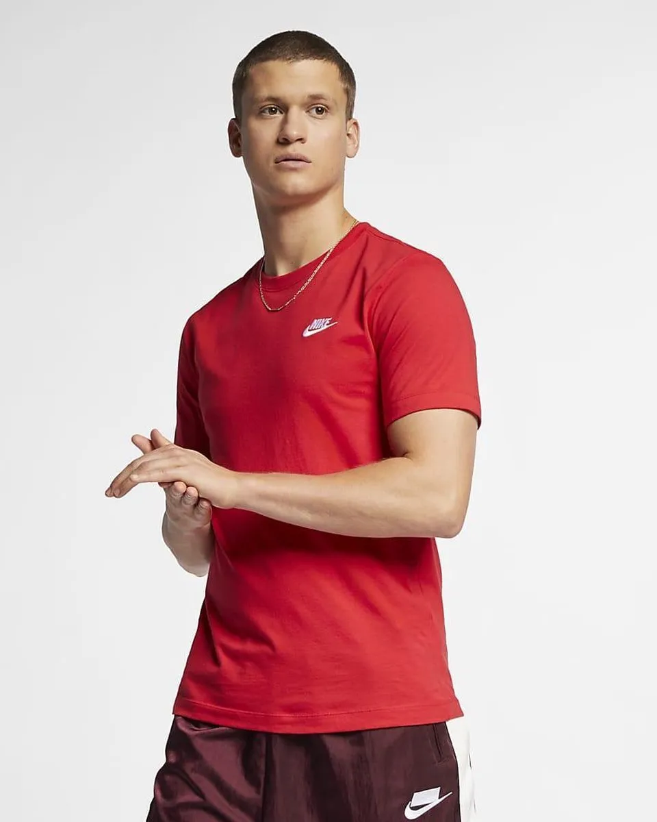 Nike T-shirt Mannen AR4997-657 - Maat L - Rood/Wit