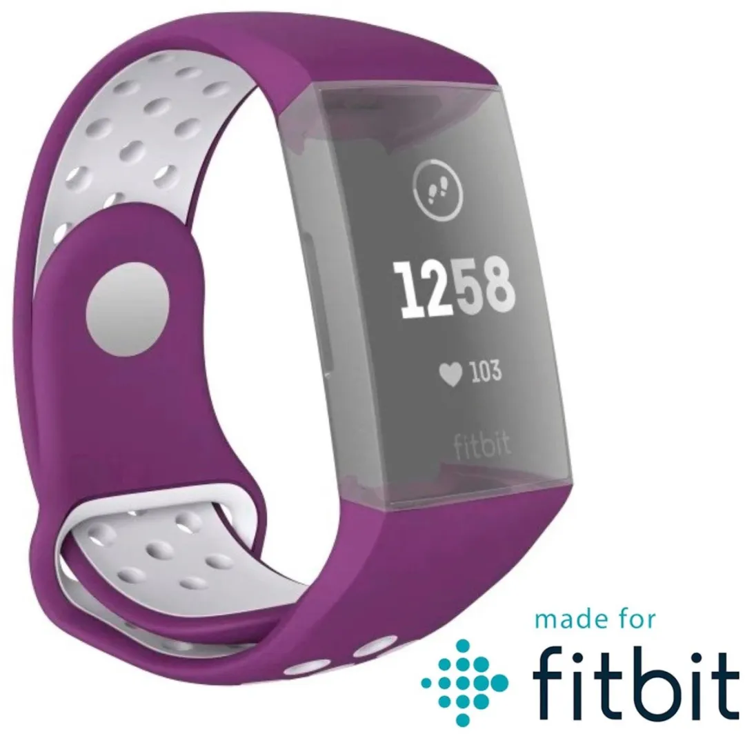 Hama Sportpolsband Fitbit Charge 3/4 - Paars/Grijs - 00086224