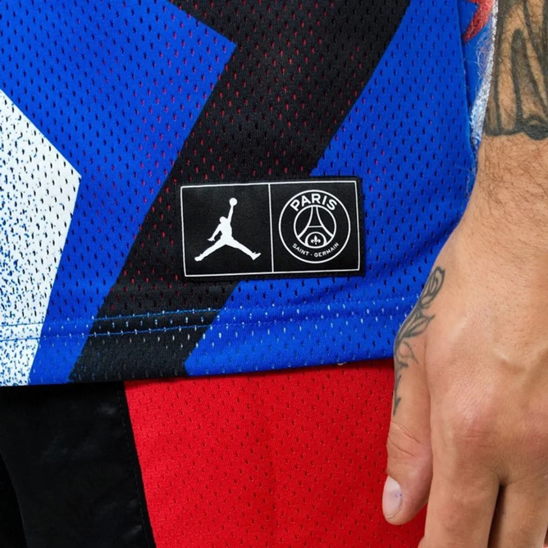 Nike X PSG Jordan Tenue Basketbal - S - Blauw/Rood/Zwart
