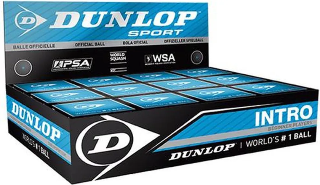 Dunlop INTRO Squashballen - 12 Stuks