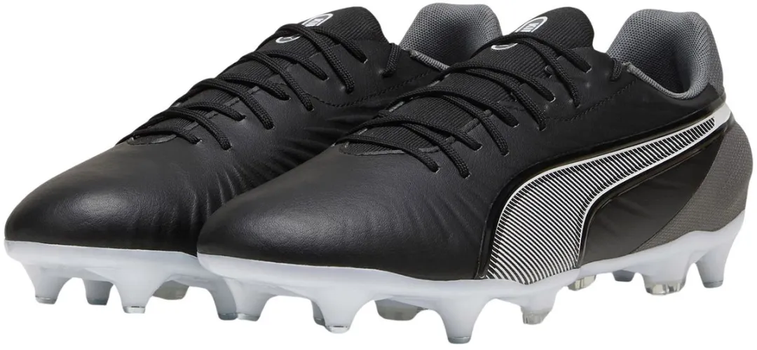 PUMA King Match MxSG Voetbalschoenen 46 - Zwart/Wit/Grijs