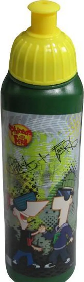 Disney Phineas & Ferb Bidon 400ml - Groen