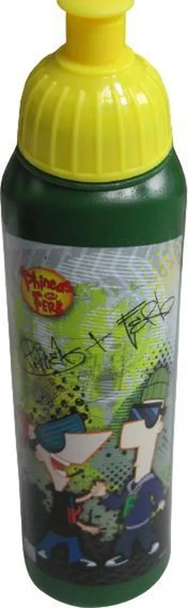 Disney Phineas & Ferb Bidon 400ml - Groen
