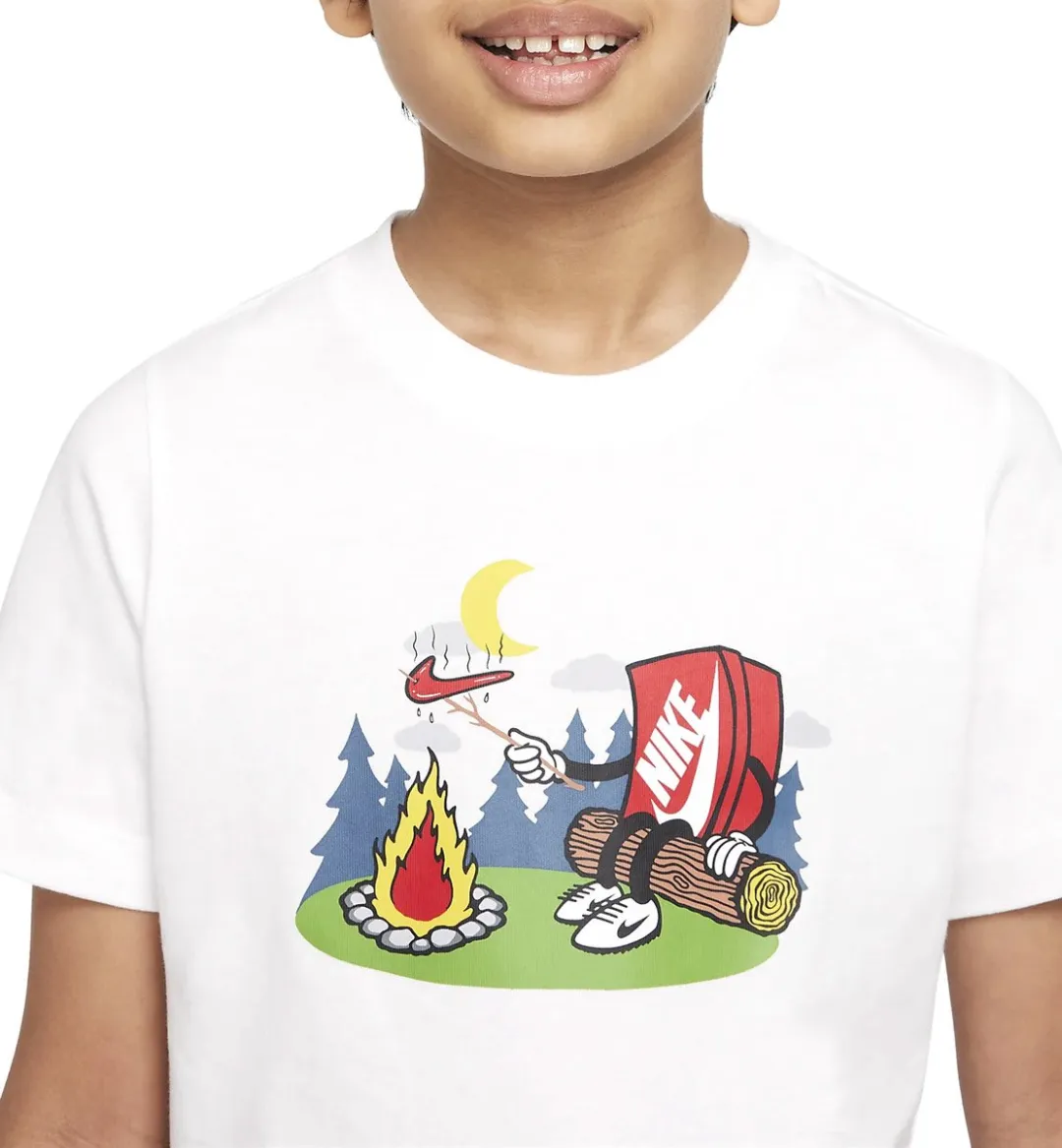 Nike Sportswear Boxy Junior T-Shirt DQ3855-100 - 140 - Wit