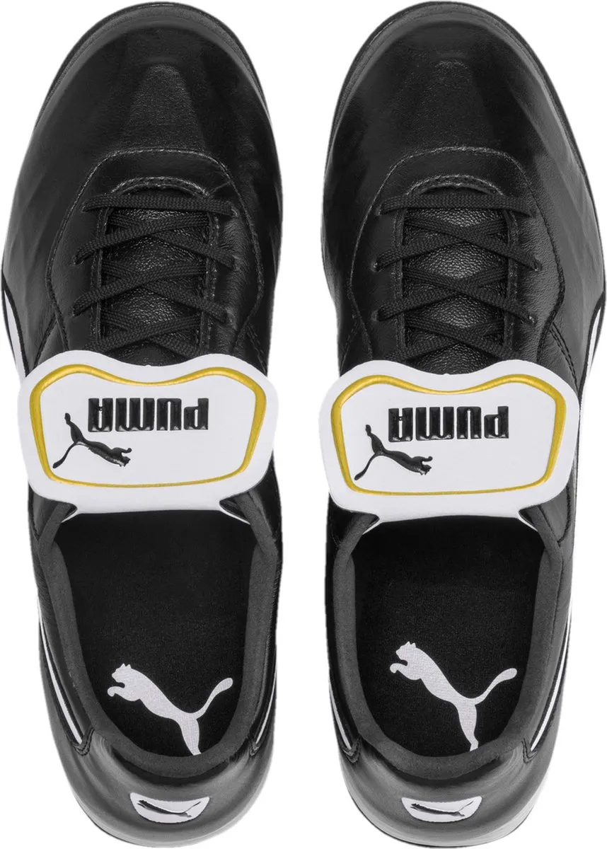 PUMA King Top TT Voetbalschoenen - Maat 40 - Zwart/Wit/Goud - afbeelding 6 van 6