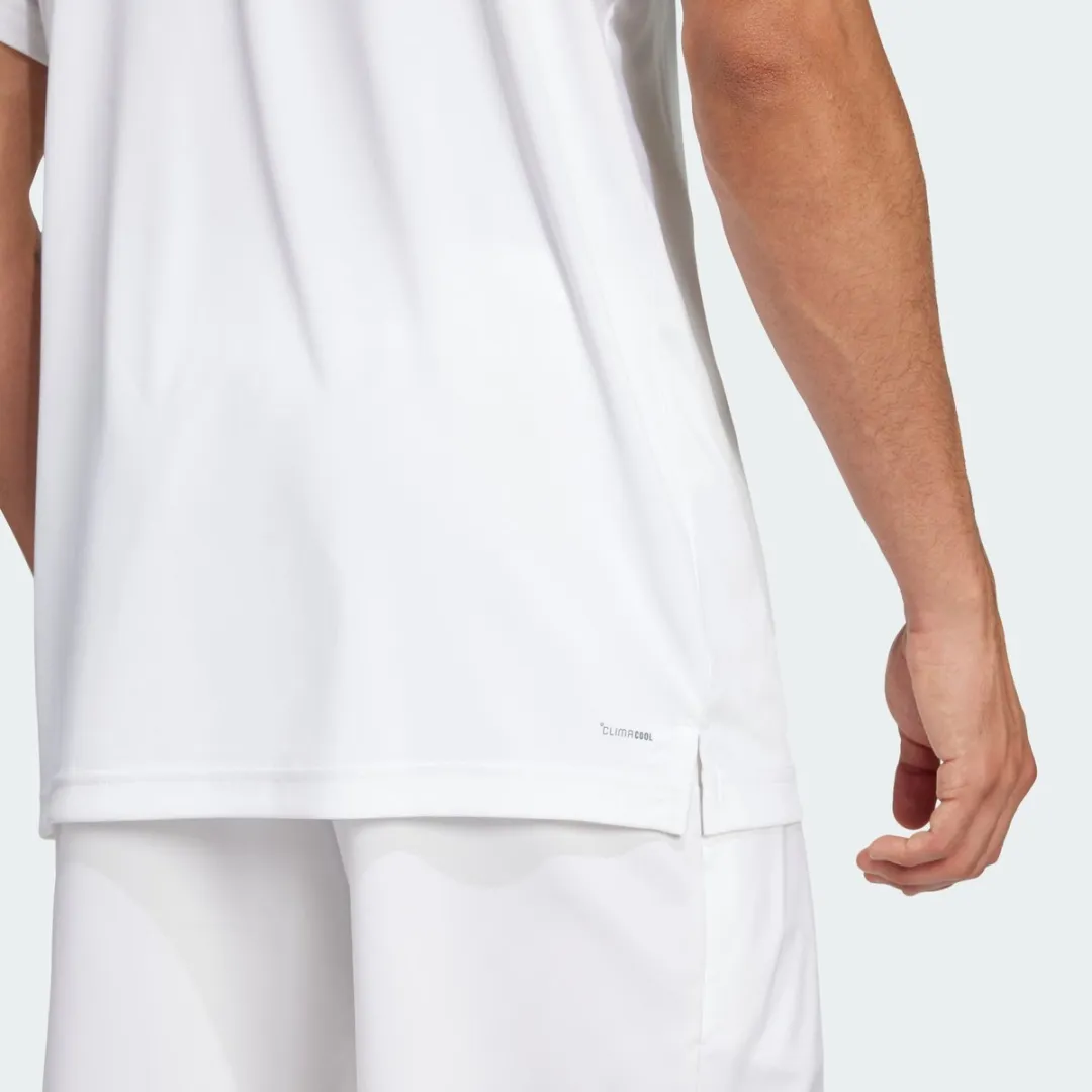 adidas Performance Club Tennis 3-Stripes Poloshirt L - Wit