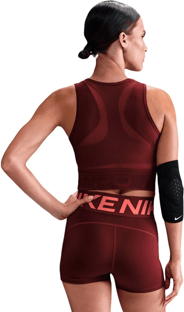 Nike Pro Dri-FIT Cropped Tanktop - Maat L - Rood/Wit