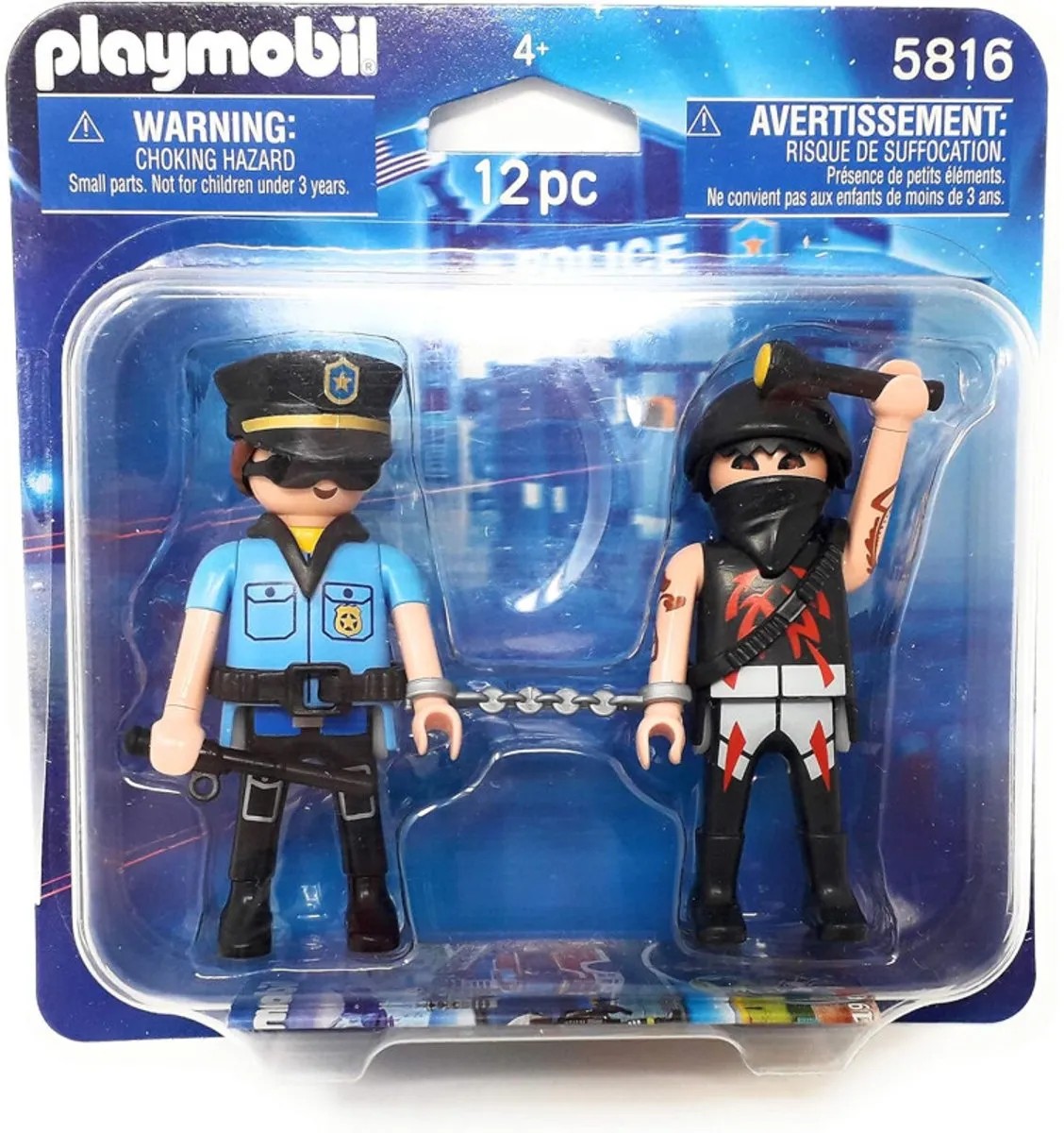 Playmobil Duo Politieagent & Crimineel P-5816 - Meerkleurig - afbeelding 2 van 3