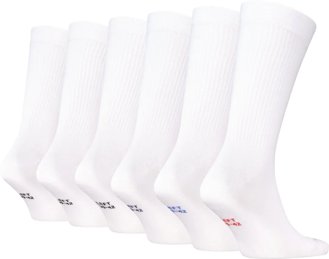 PUMA Unisex Crew Sokken 6 Stuks - Wit - 39-42