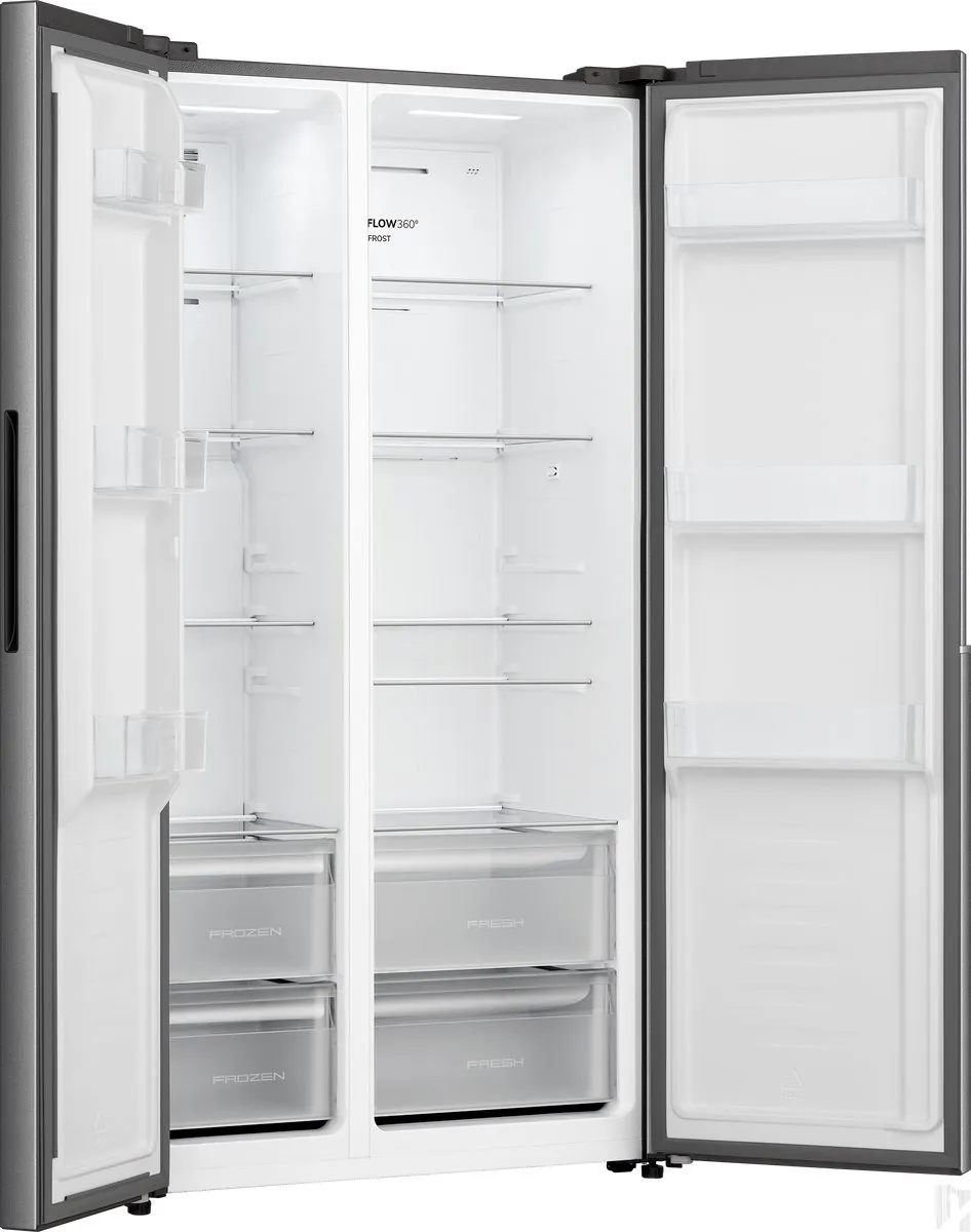 Etna AKV6178RVS Amerikaanse Koelkast - 544L No-Frost - C Energielabel