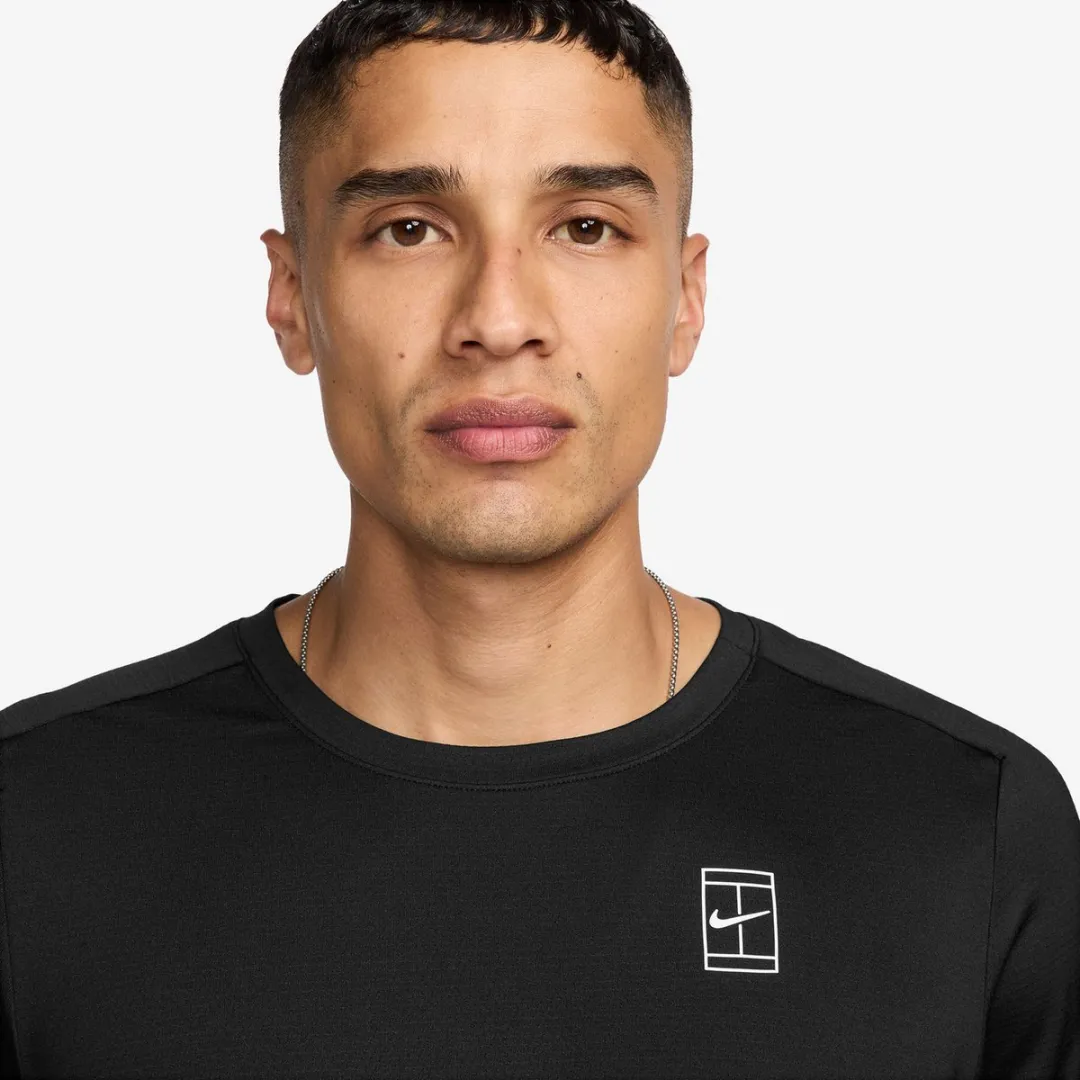 Nike Court Advantage Shirt Heren XL - Zwart
