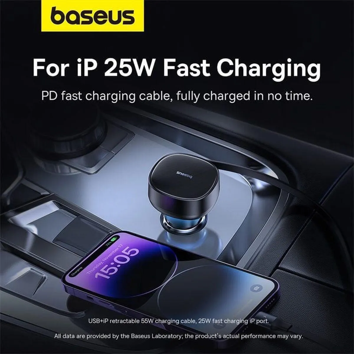 Baseus Enjoyment Autolader 55W - 2x USB - Zwart