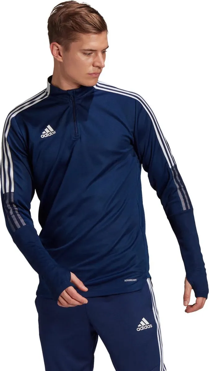 adidas Tiro 21 Heren Ziptop - Maat S Marine
