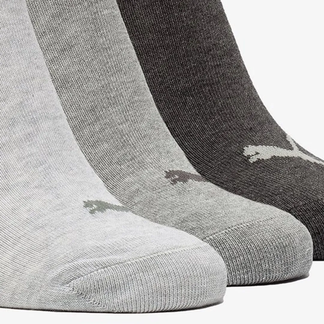 PUMA Sneakersokken Heren 43-46 - 3 Paar - Anthraci Mel Grey