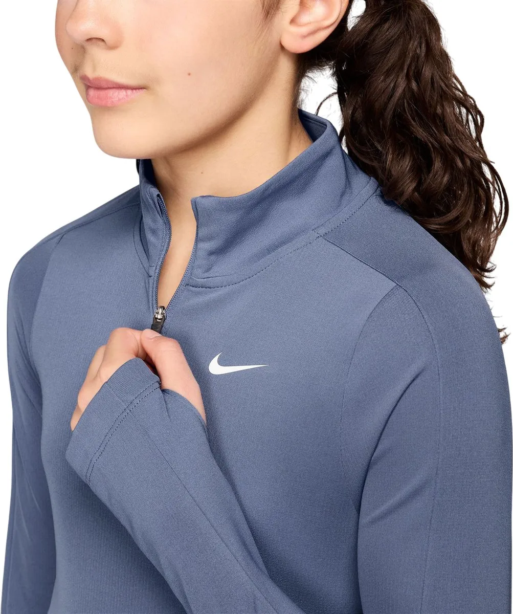 Nike Dri-FIT Long Sleeve Half Zip - Blauw FD2853-499