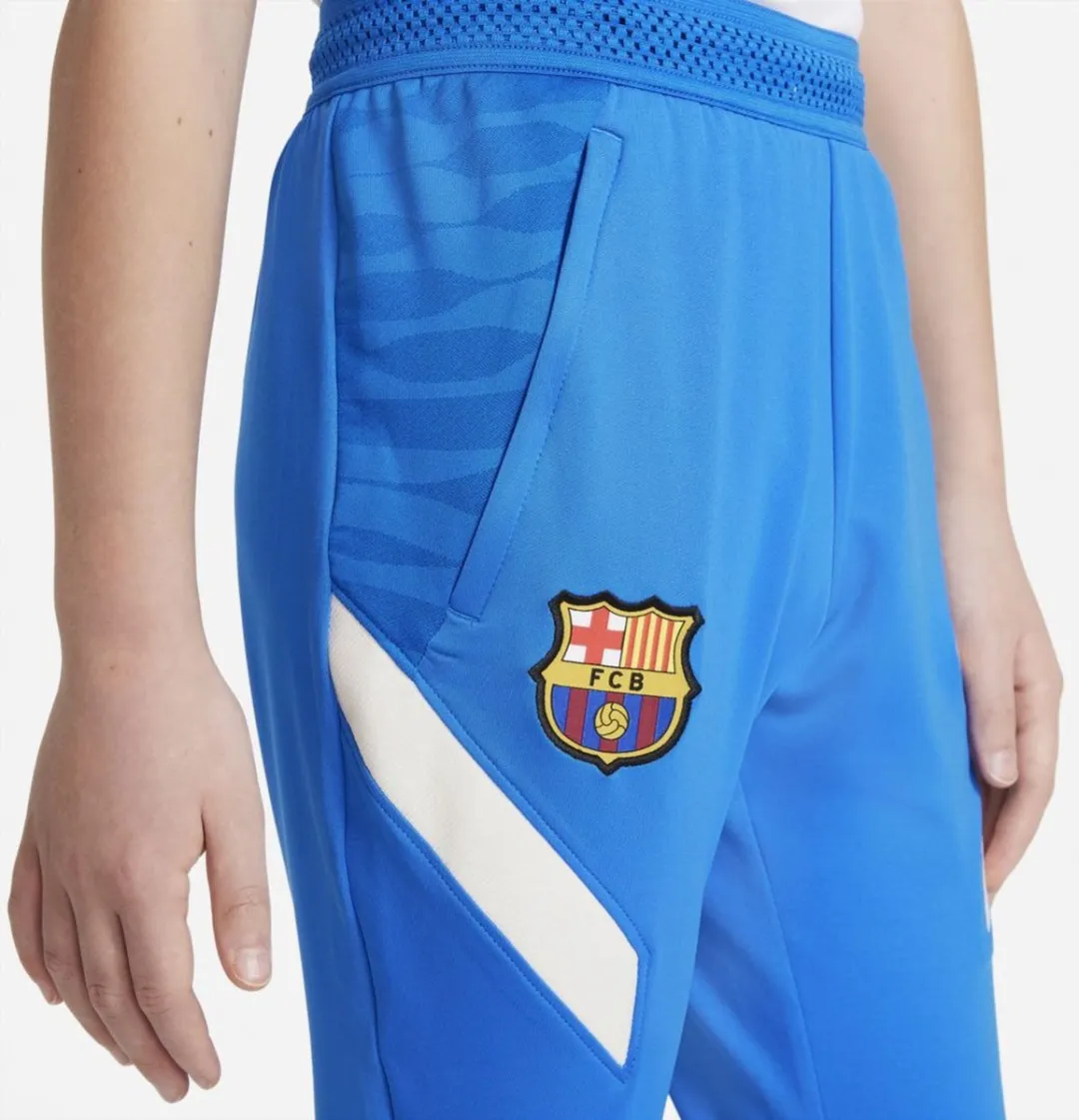 Nike Trainingsbroek CW2167-427 - Maat 164 - Blauw/Wit