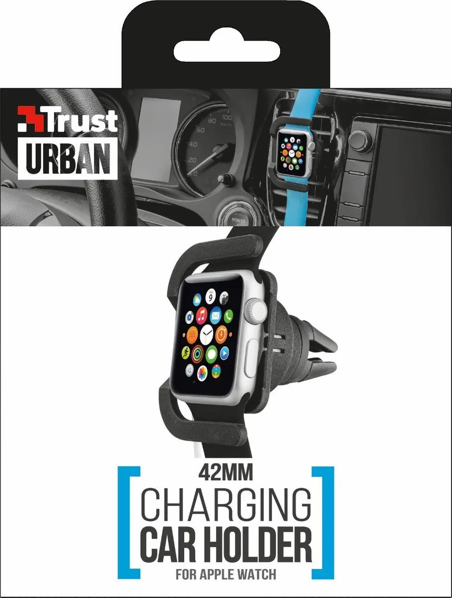 Trust Charging Car Holder Apple Watch 42mm - Zwart