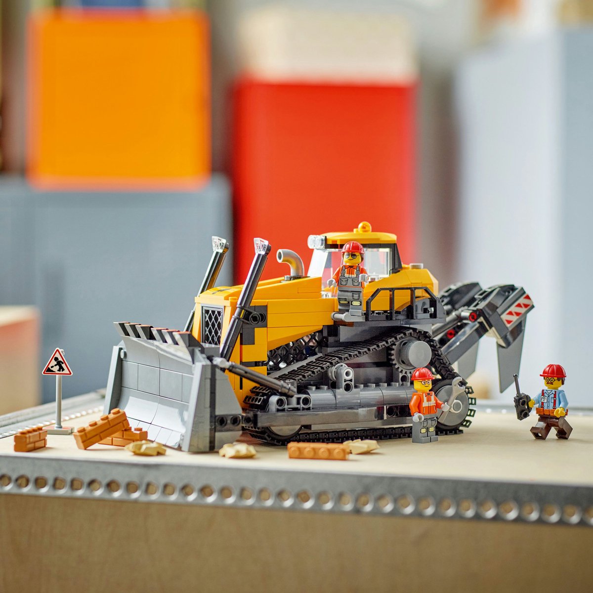 LEGO® City Gele Bulldozer, Bouwplaatsvoertuig - 60466