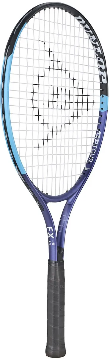 Dunlop Tennisracket 26" FX JR 25 G0 - Violet/Black/Cyan - afbeelding 2 van 2