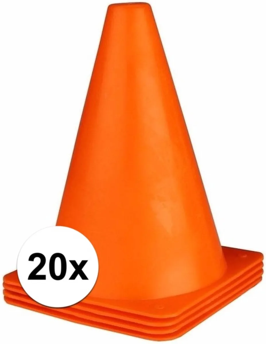 Johntoy Pionnen 20 Stuks - 17cm - Oranje