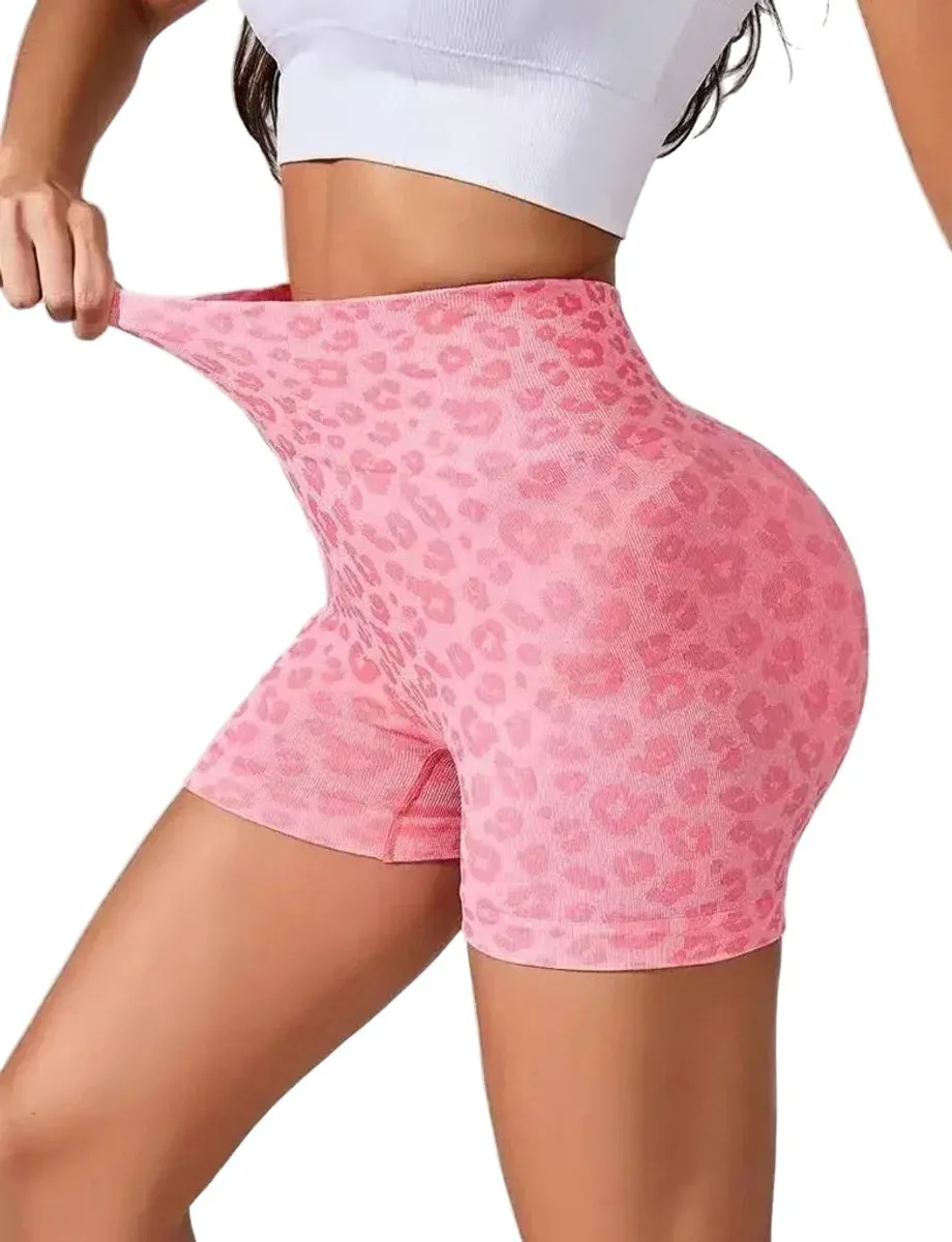 RedParrot Korte Shaping Sportlegging Roze Tijgerprint