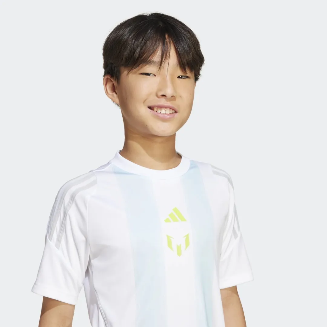 adidas Messi TR JSY Y - Voetbalshirt - 116 - Wit/Blauw