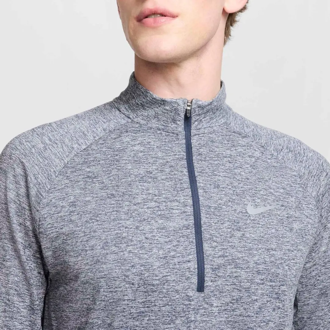 Nike Stride Dri-FIT Half-Zip Hardloopshirt Heren S - Zwart - afbeelding 6 van 6