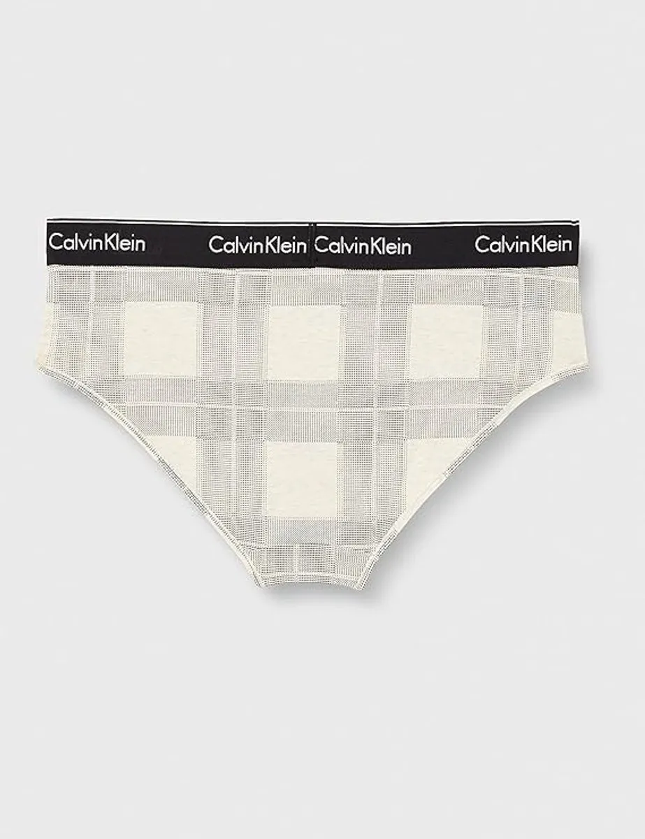 Calvin Klein Damesondergoed Beige Ruitjes 2XL