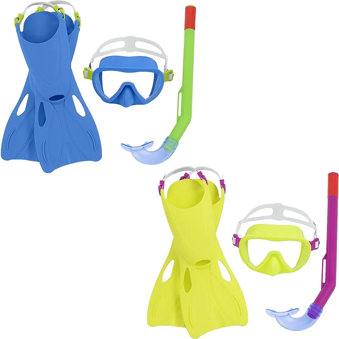 Bestway Hydro Swim Snorkelset Lil Flapper 3 Jr+ - Blauw/Roz