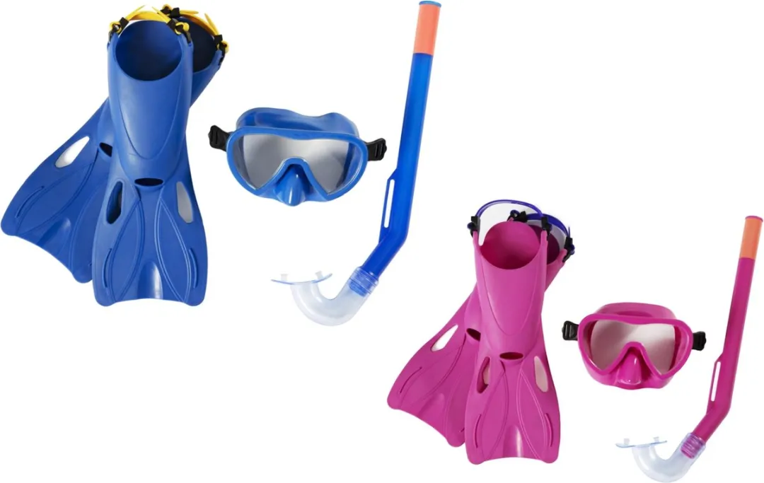 Bestway Hydro Swim Snorkelset Lil Flapper 3 Jr+ - Blauw/Roz