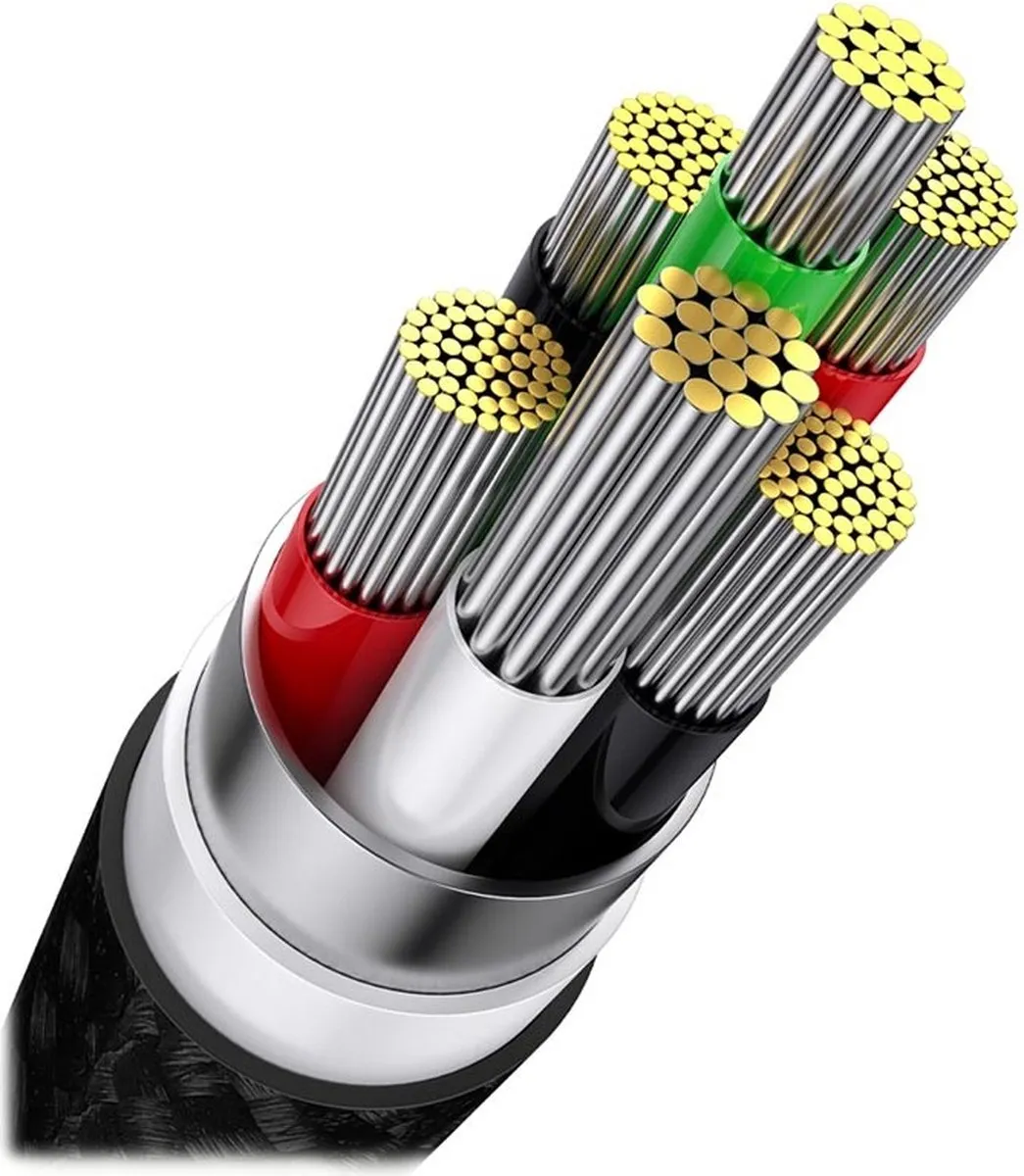Baseus 100W Flash Series 2 CASS030001 - 3-in-1 Kabel - 1,2m - Zwart