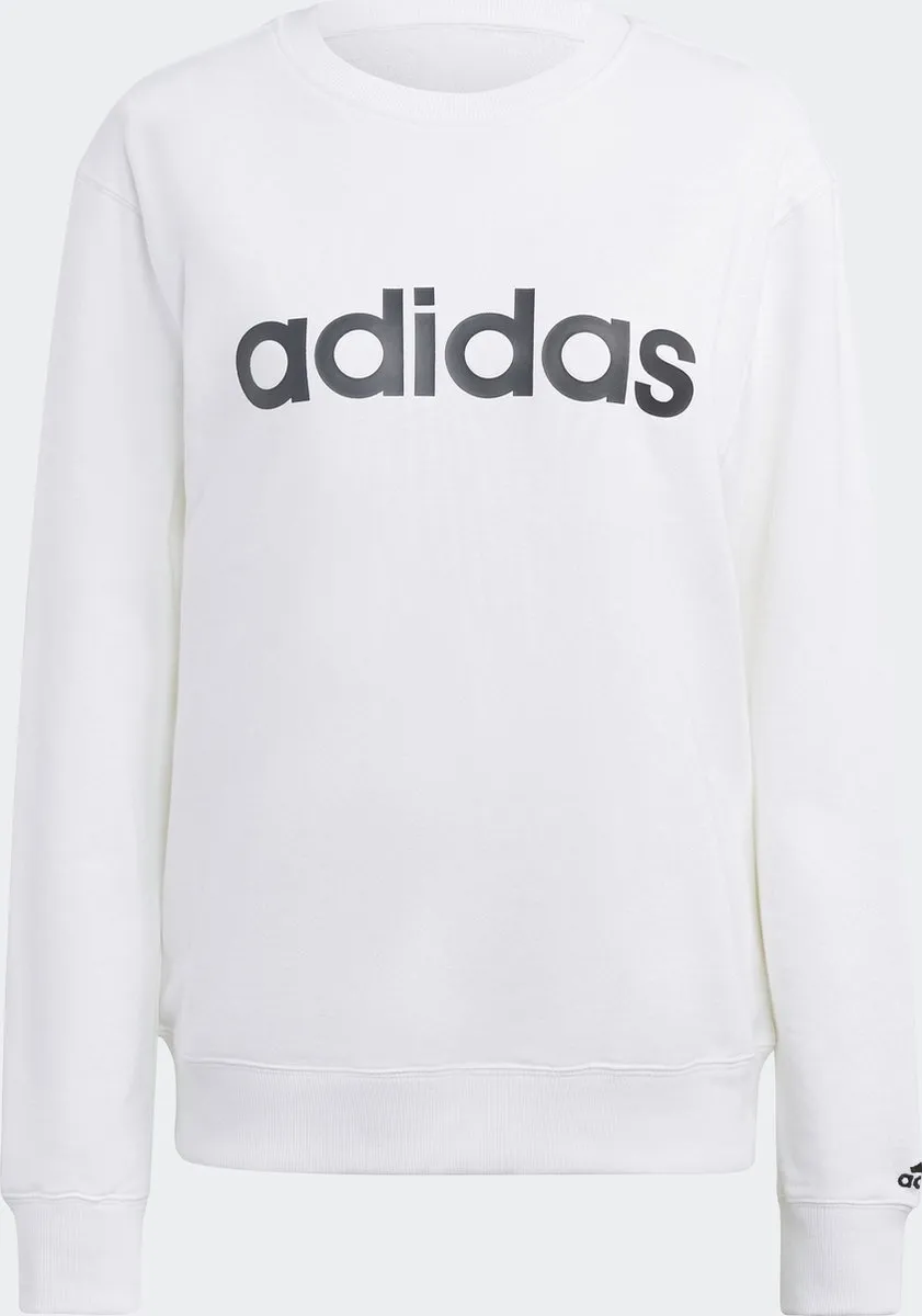 adidas Essentials Linear French Terry Sweatshirt - Wit S - afbeelding 6 van 6