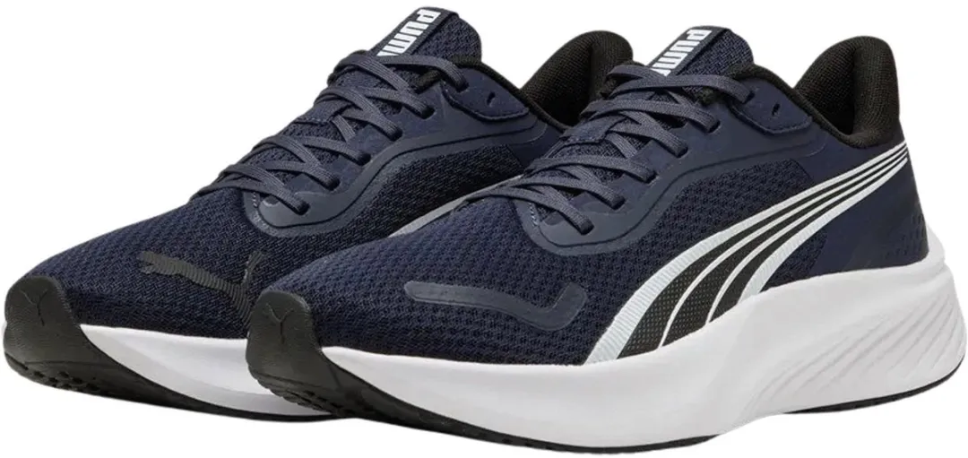PUMA Pounce Lite Hardloopschoenen 44 - Donkerblauw/Wit