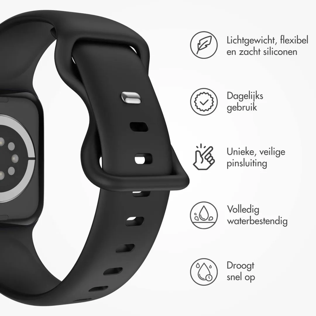 Imoshion Siliconen Bandje Apple Watch 44-49mm - Zwart