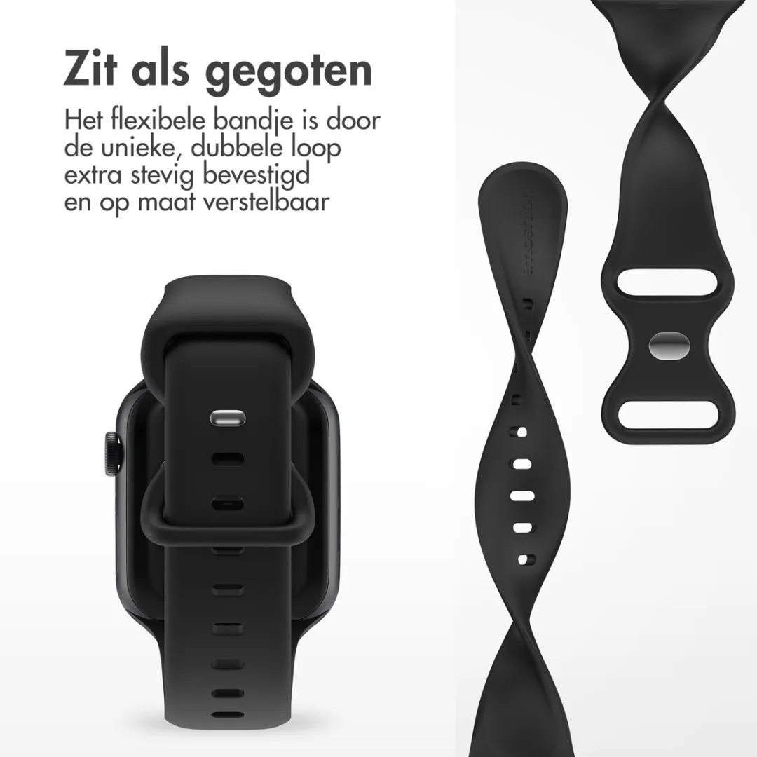 Imoshion Siliconen Bandje Apple Watch 44-49mm - Zwart