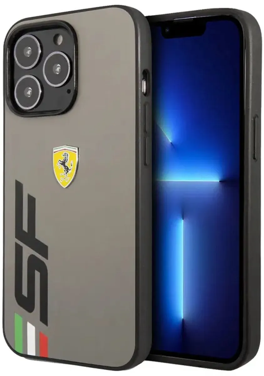 Ferrari Back Cover iPhone 13 Pro - Grijs