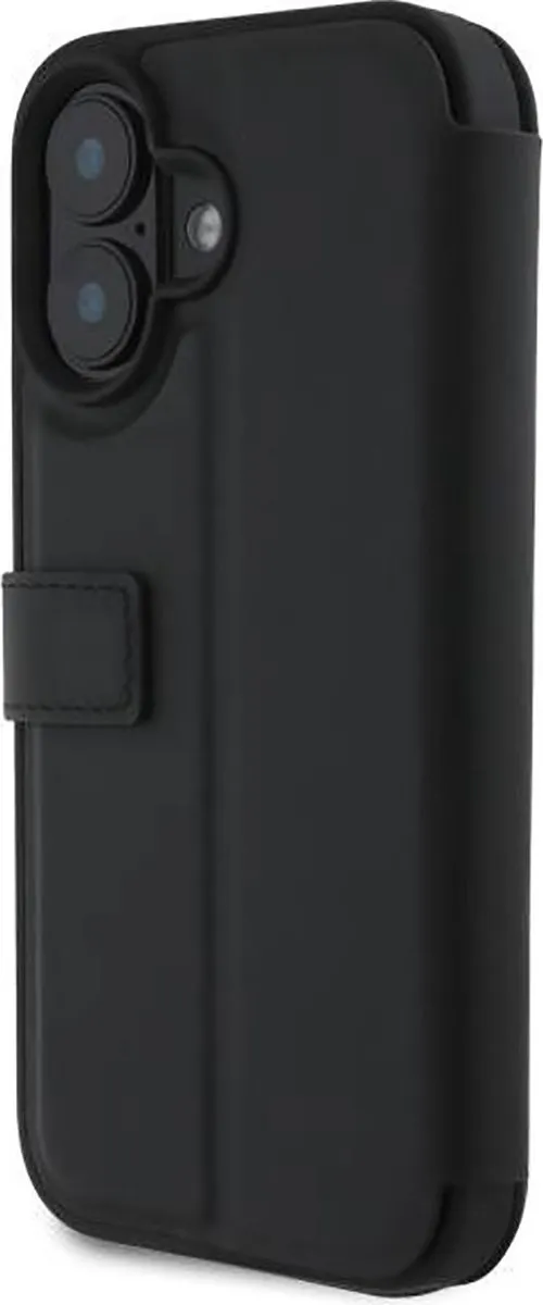 Mercedes-Benz Bookcase Hoesje iPhone 16 - Effen Zwart - MagSafe
