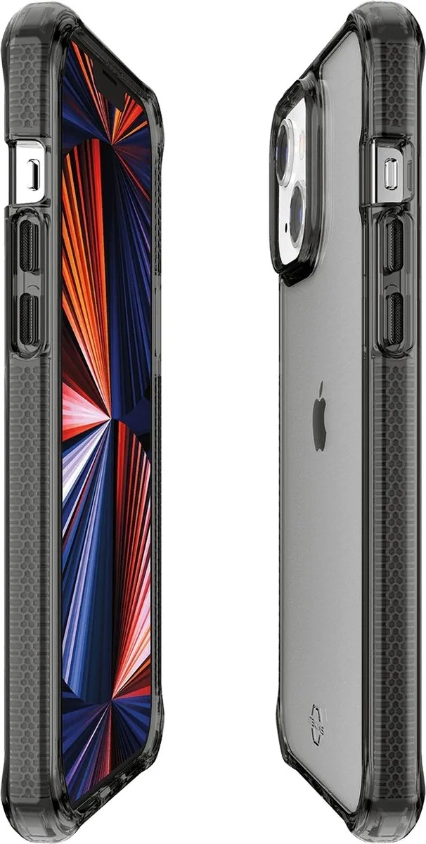Itskins Supreme Clear Apple iPhone 13 Hoesje AP2R-SUPIC-SMTR - Transparant/Zwart