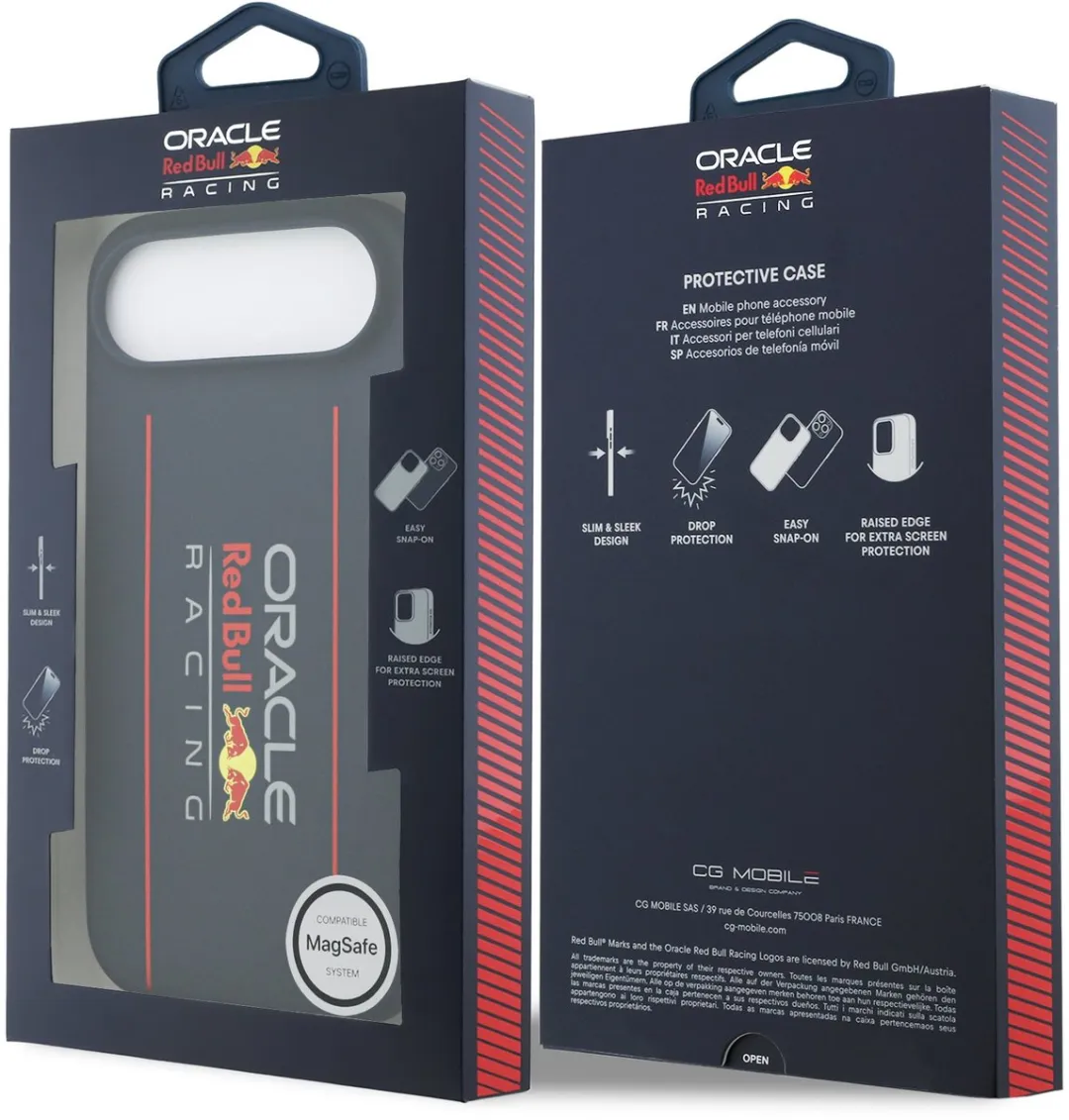 Red Bull Racing Silicone Hoesje iPhone Air - MagSafe - Vertical Logo Donkerblauw
