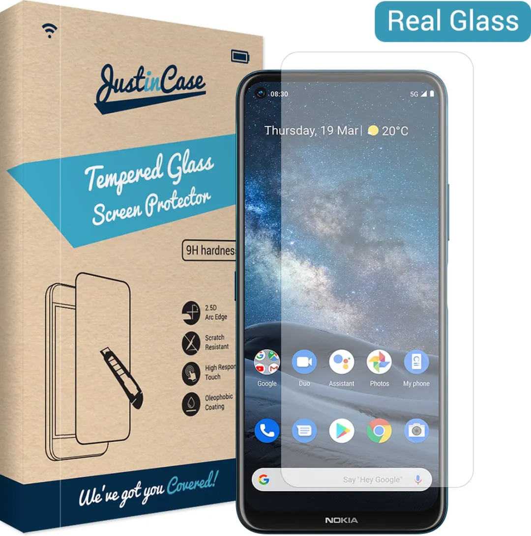 Just in Case Nokia 8.3 Schermbeschermer - Gelaard Glas